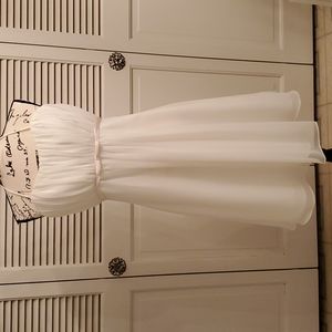 Chiffon A-Line Knee Length Bridal Gown